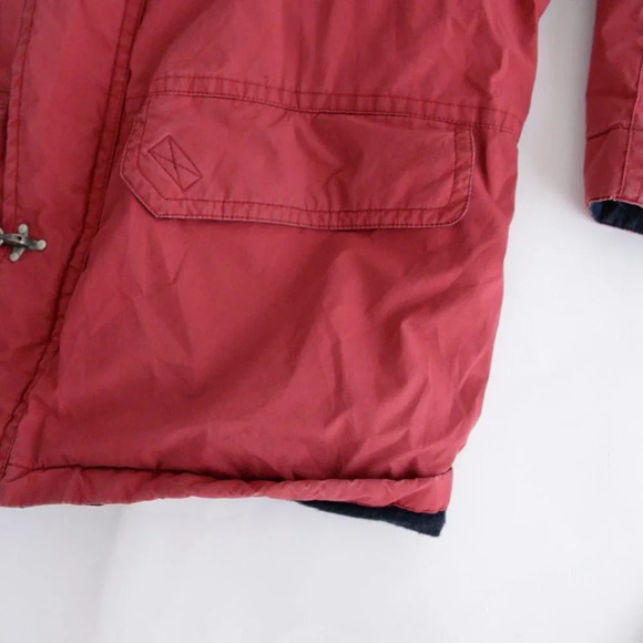 Vintage Bound for Peyton Red  Utility Nautical with Hidden Hood Jacket - Picture 8 of 14